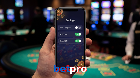 Game list for Betpro app section